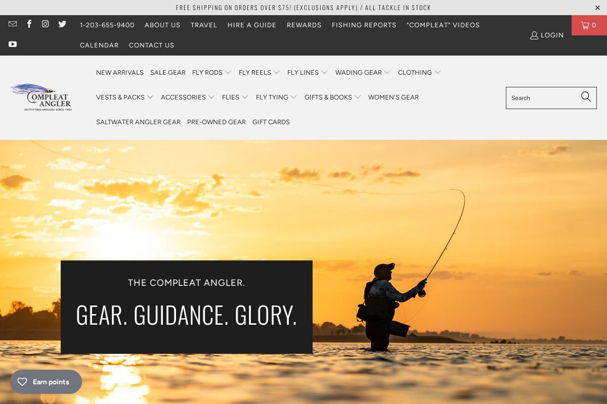 The Compleat Angler homepage screenshot