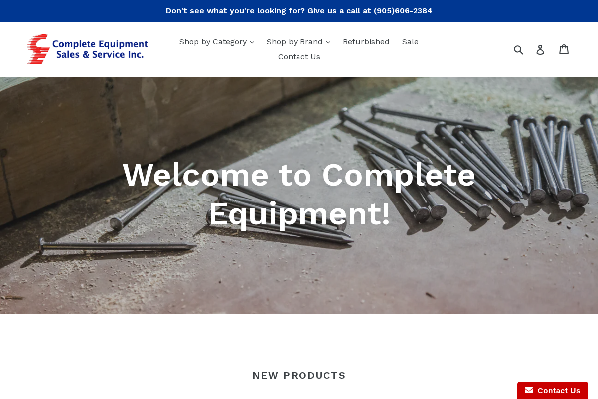 Complete Equipment Sales & Service Inc. homepage screenshot