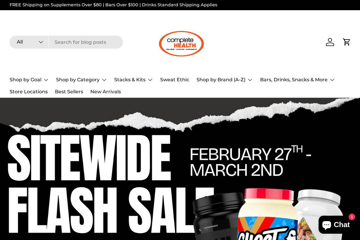 completehealthshop.com homepage screenshot