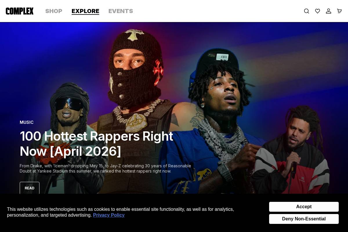 Complex homepage screenshot