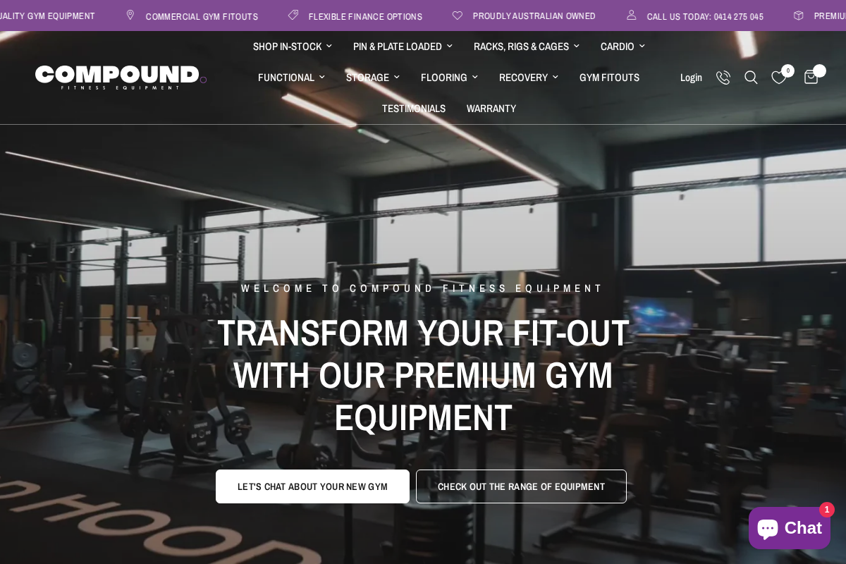 Compound Fitness homepage screenshot