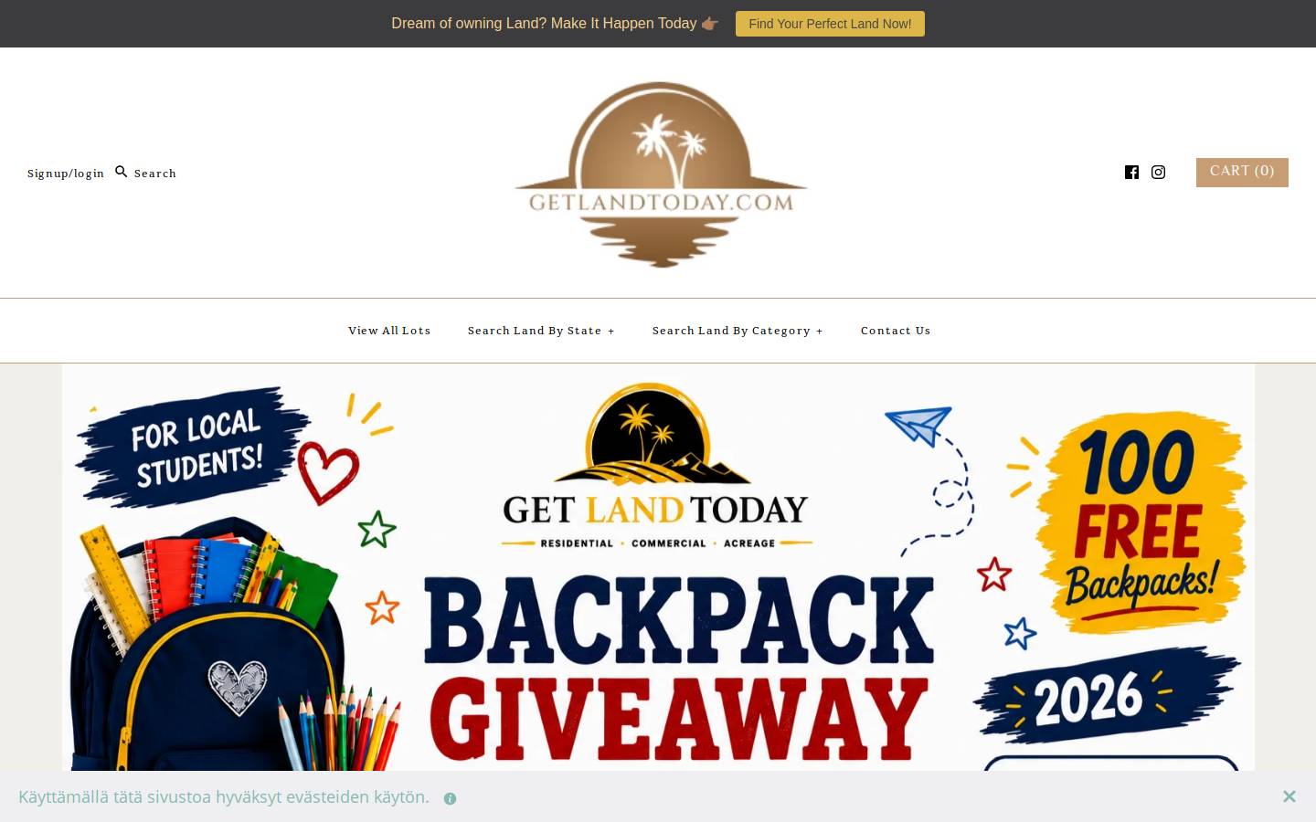 compradeterrenos.com homepage screenshot