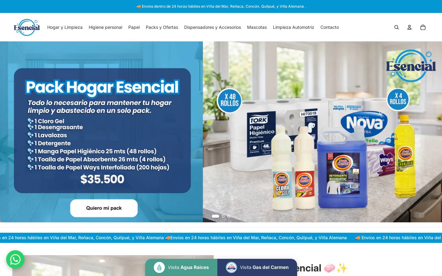 compraesencial.com homepage screenshot