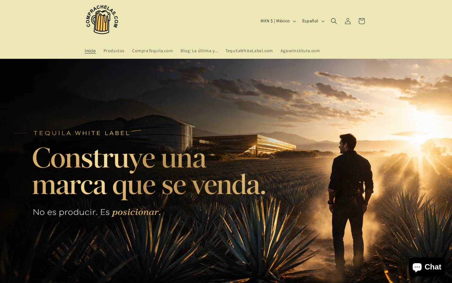 compramezcales.com homepage screenshot