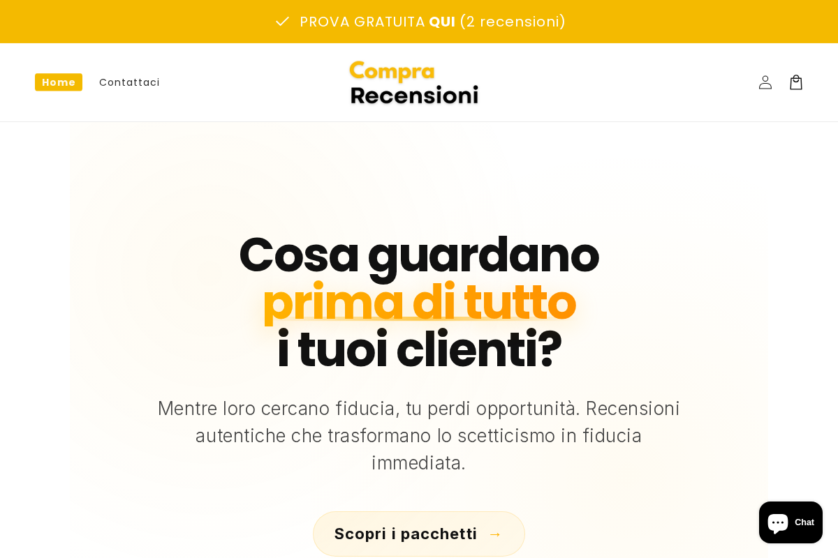Comprarecensioni homepage screenshot