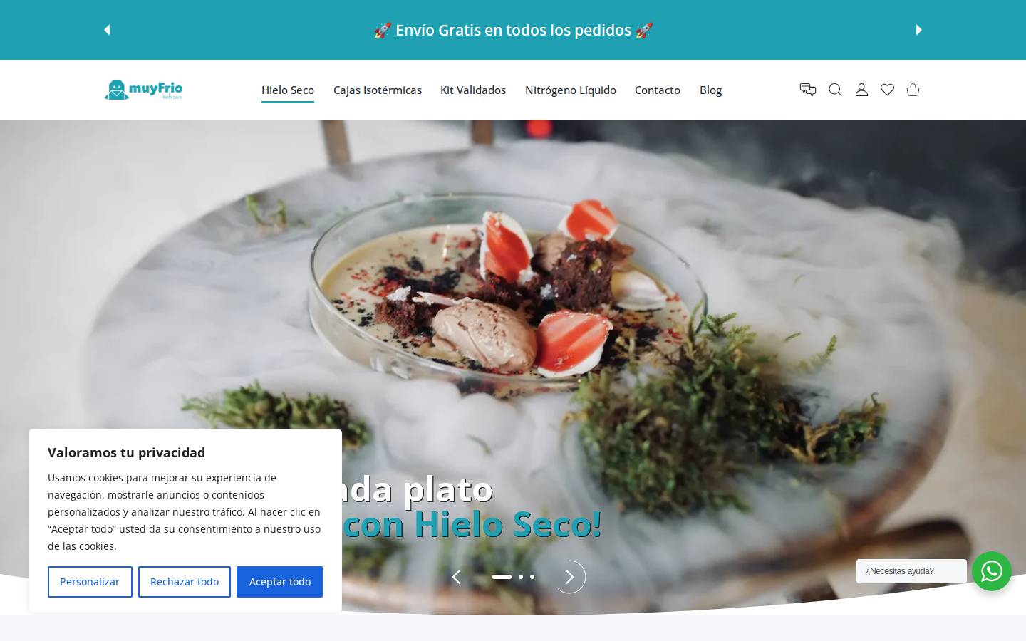 comprarhieloseco.es homepage screenshot