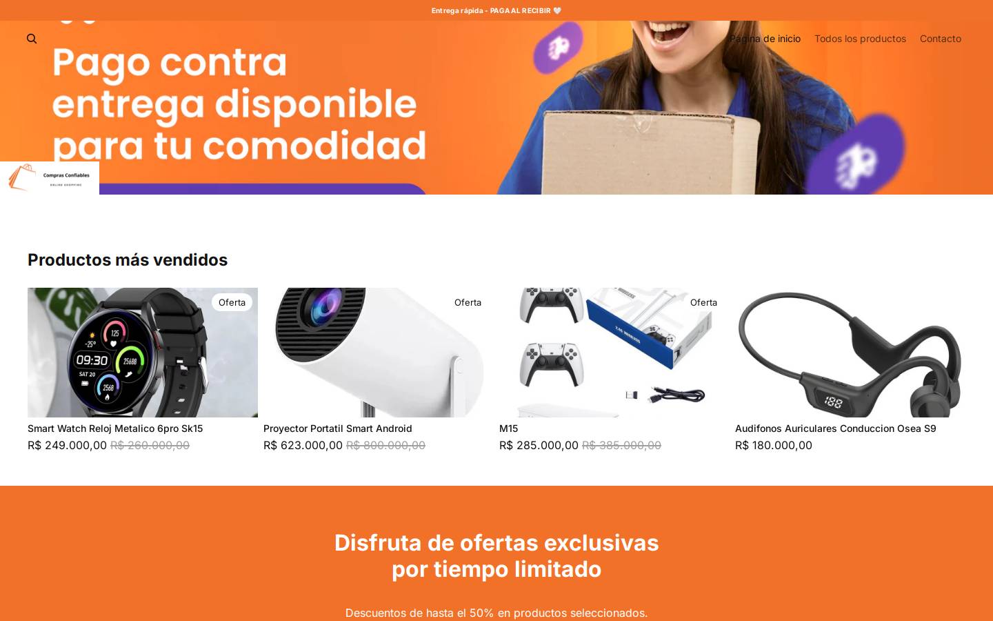 comprasconfiables.com homepage screenshot
