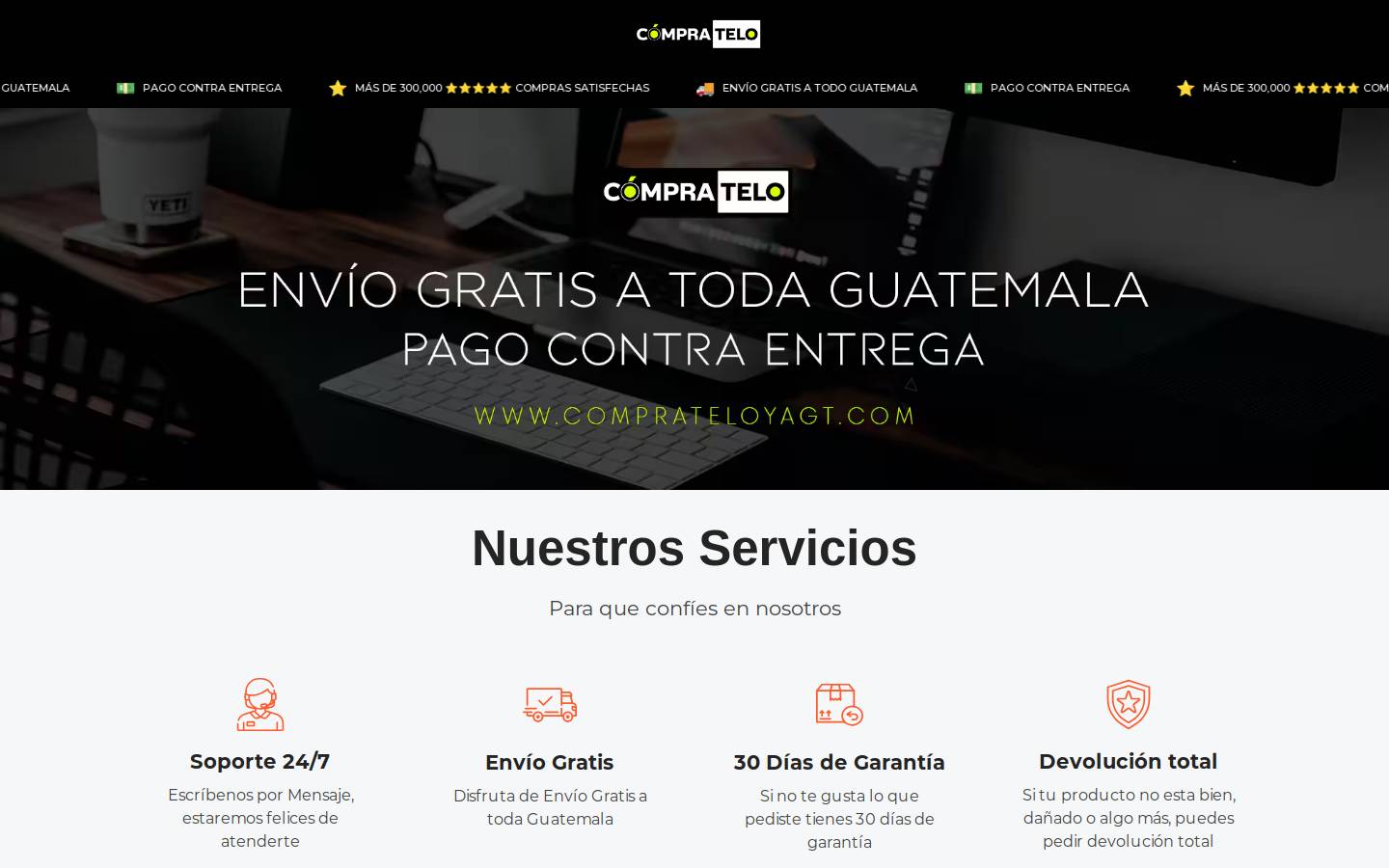 comprateloyagt.com homepage screenshot