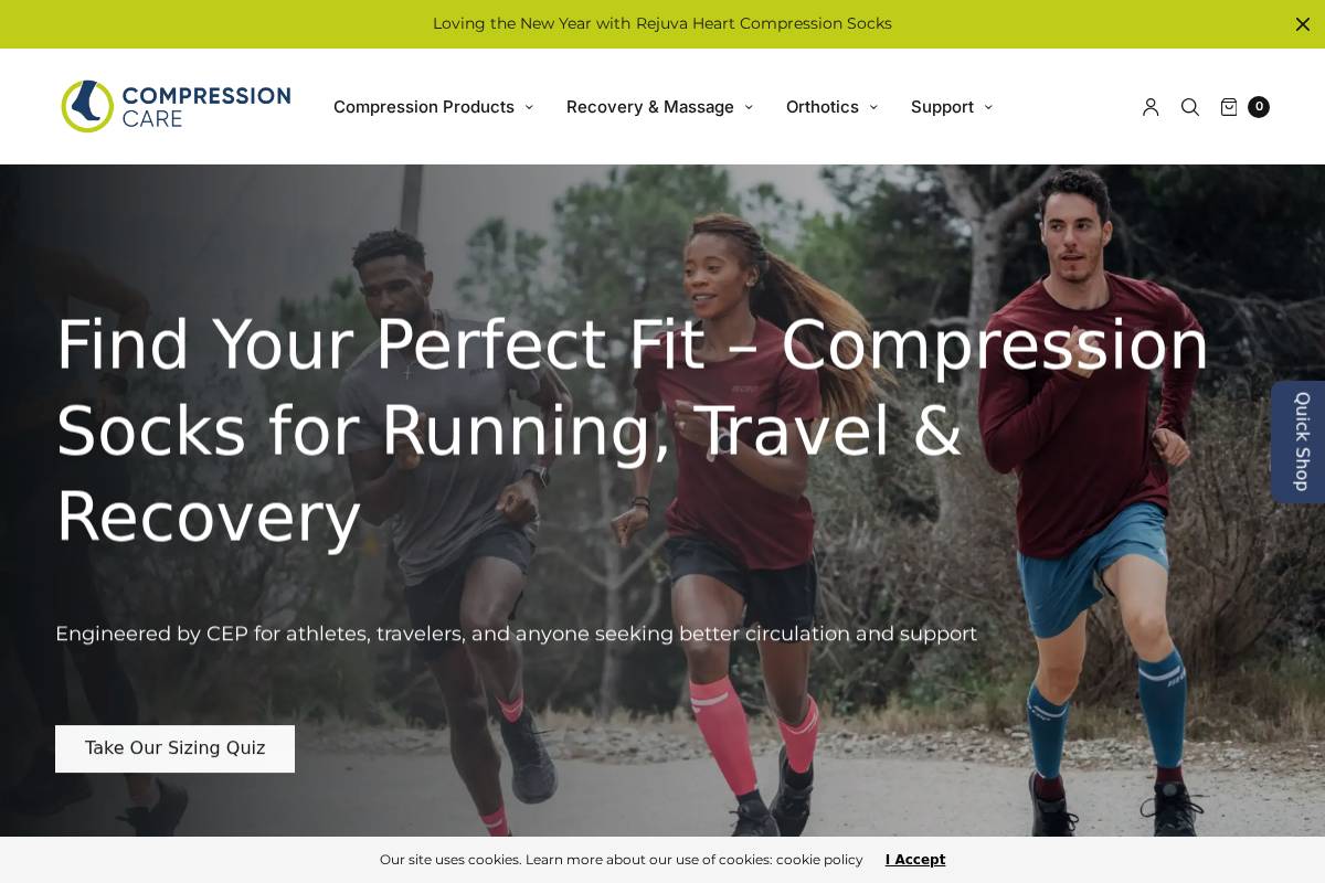 compressioncare.ca homepage screenshot