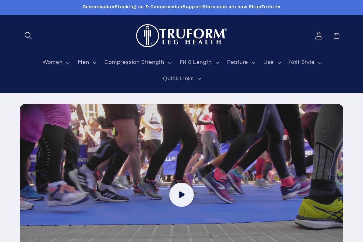 compressionstocking.co homepage screenshot