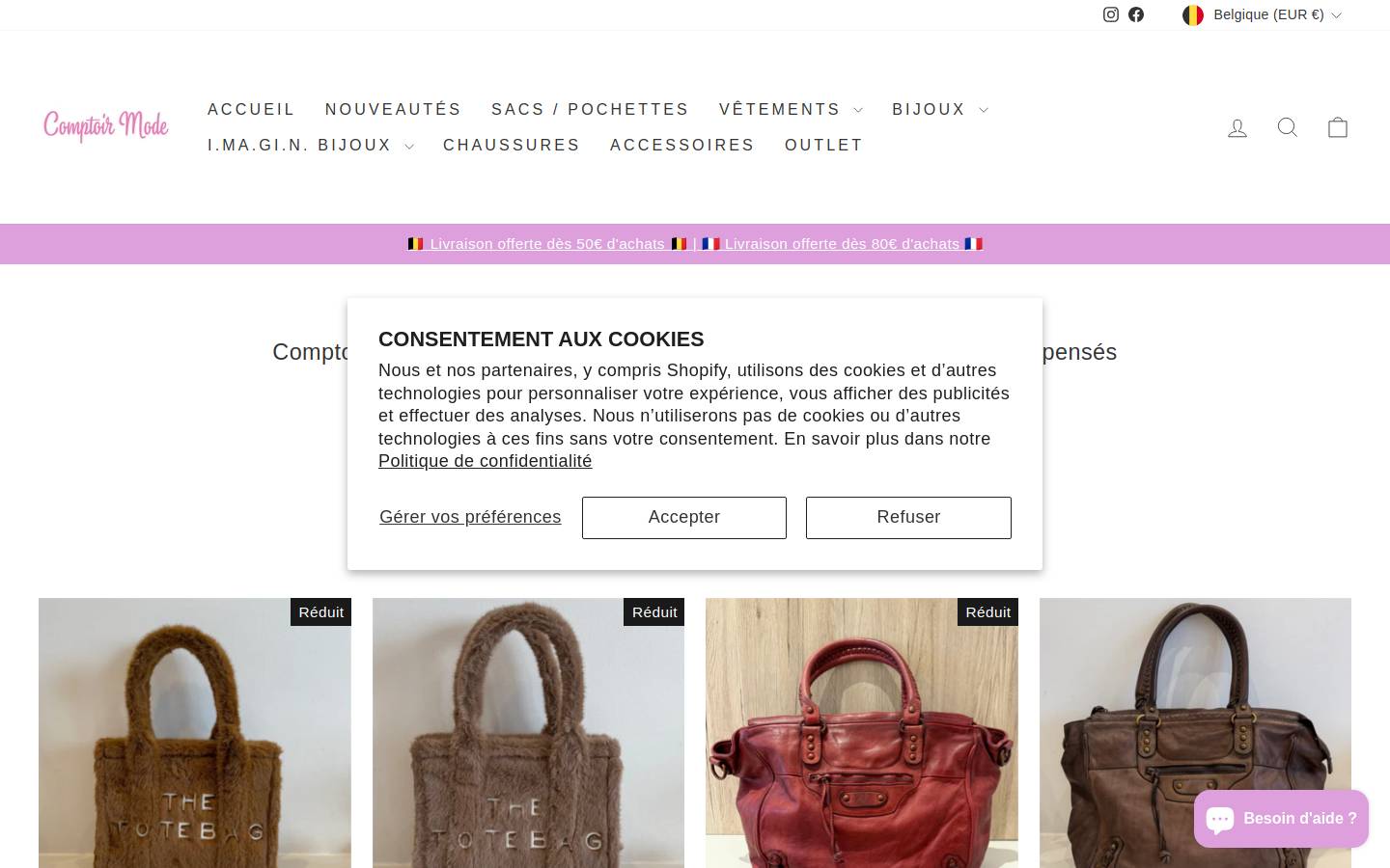 comptoir-mode.com homepage screenshot
