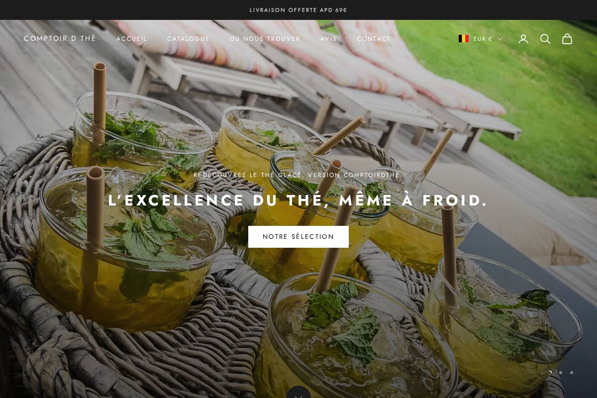 Comptoir D Thé homepage screenshot