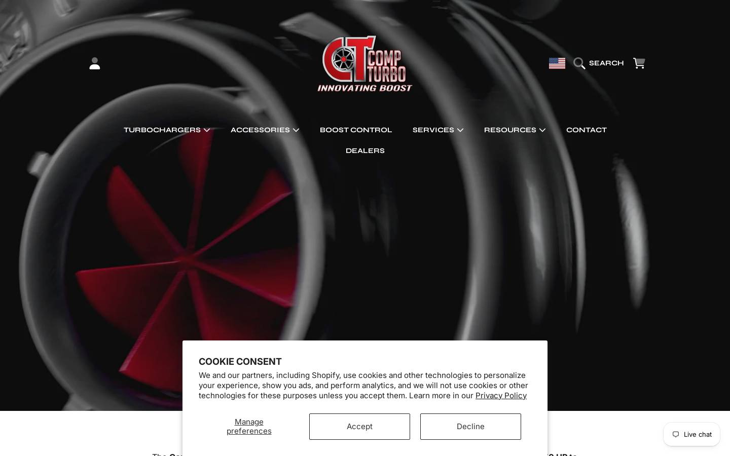 compturbochargers.com homepage screenshot