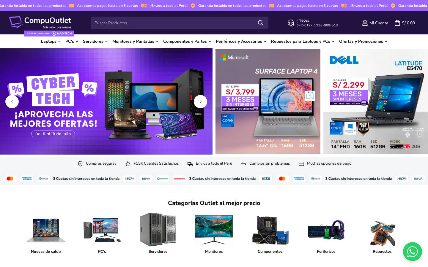 compu-outlet.pe homepage screenshot