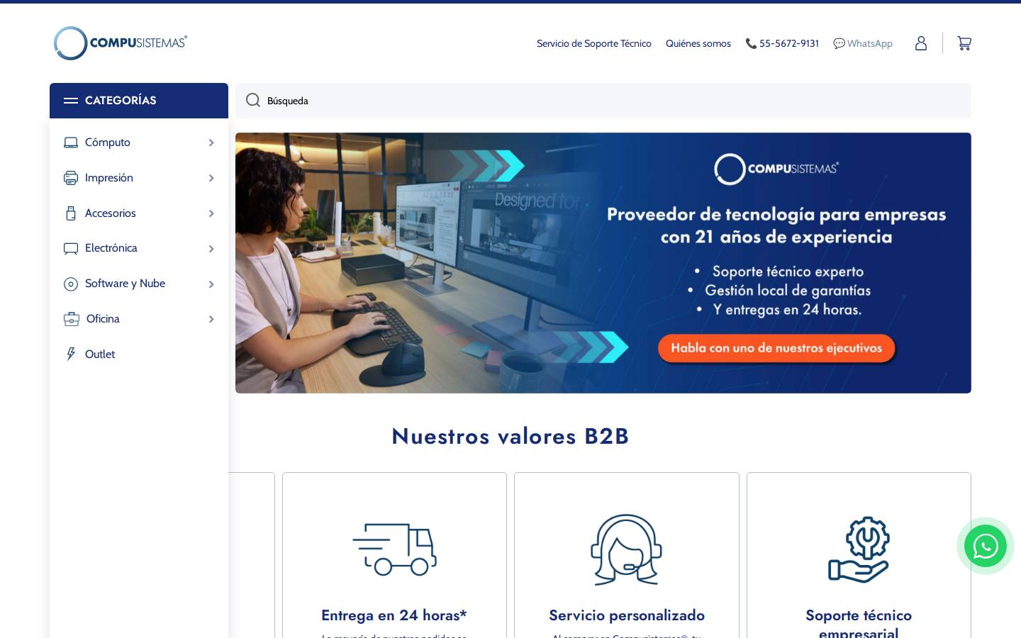 compusistemasonline.com.mx homepage screenshot