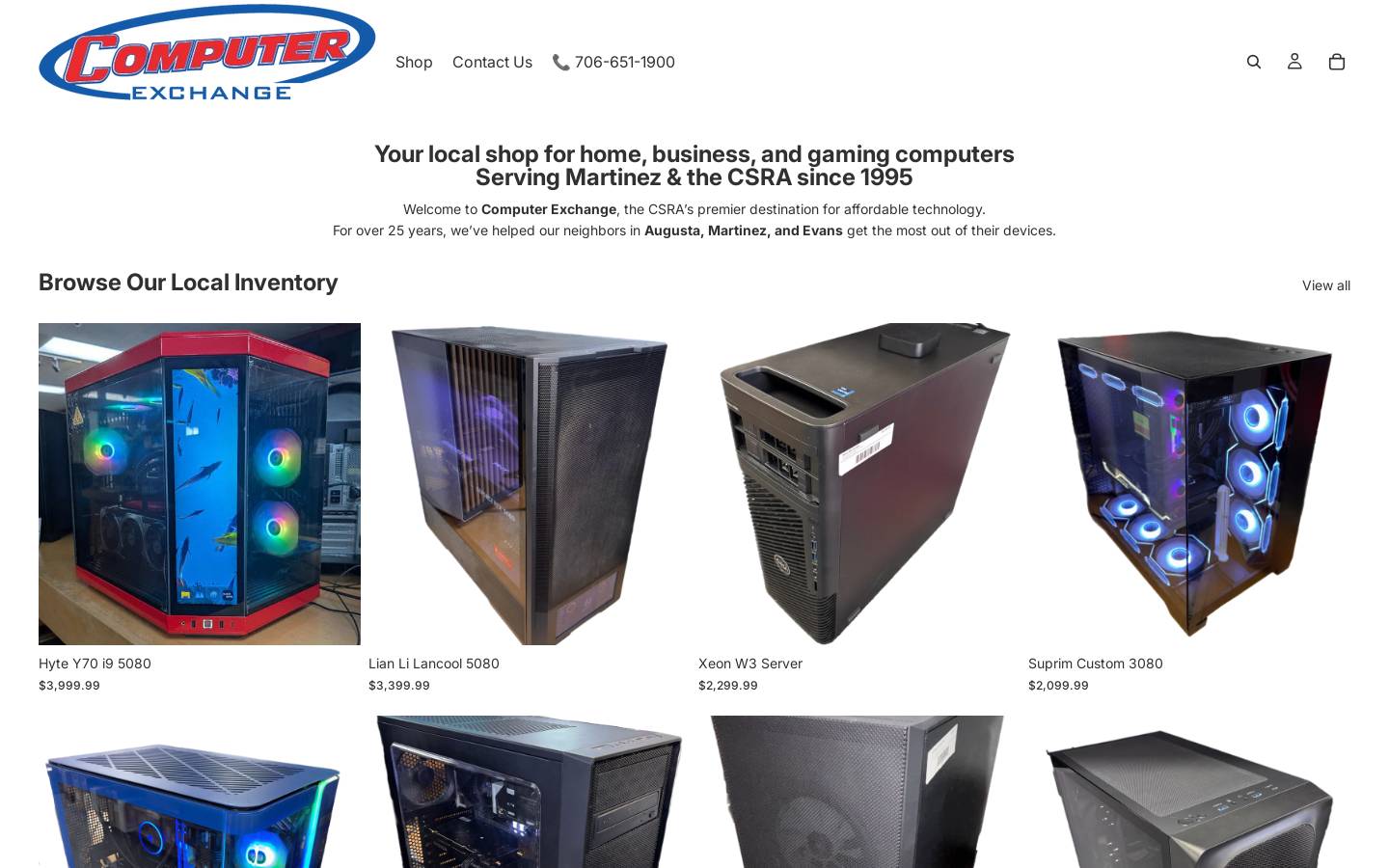 computerexchange.com homepage screenshot