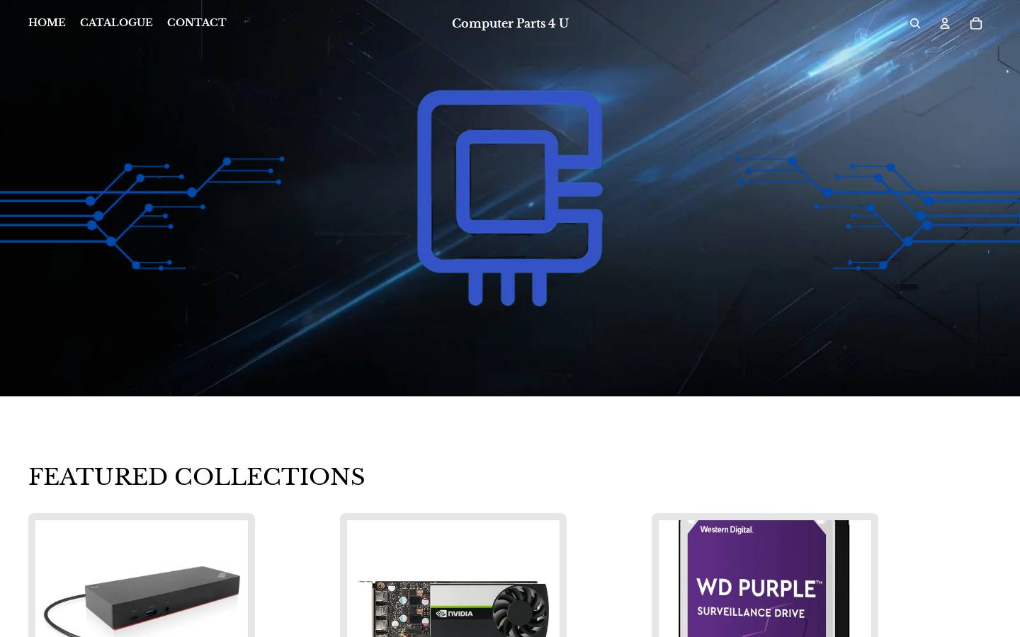 computerparts4u.com homepage screenshot