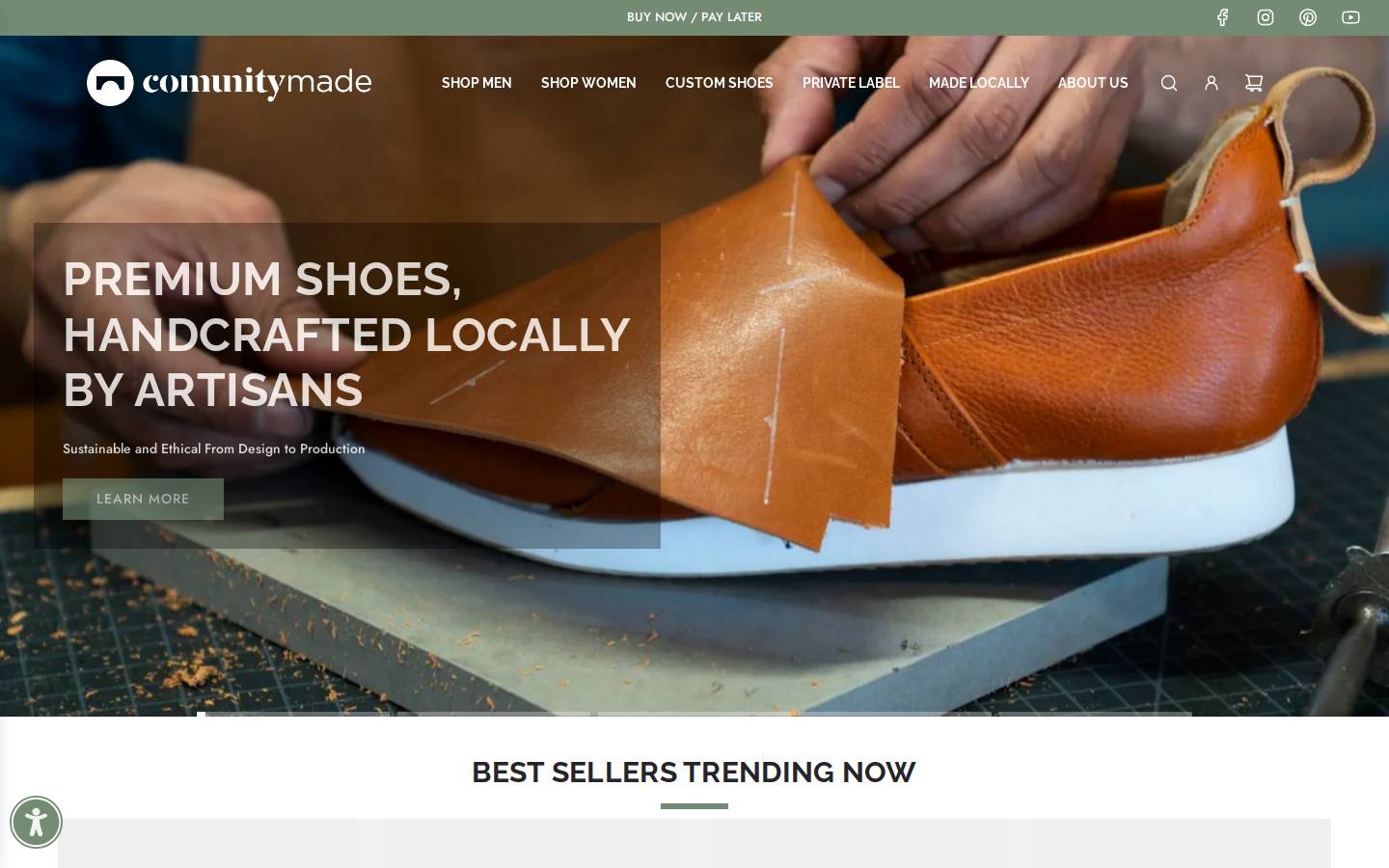 comunitymade.com homepage screenshot