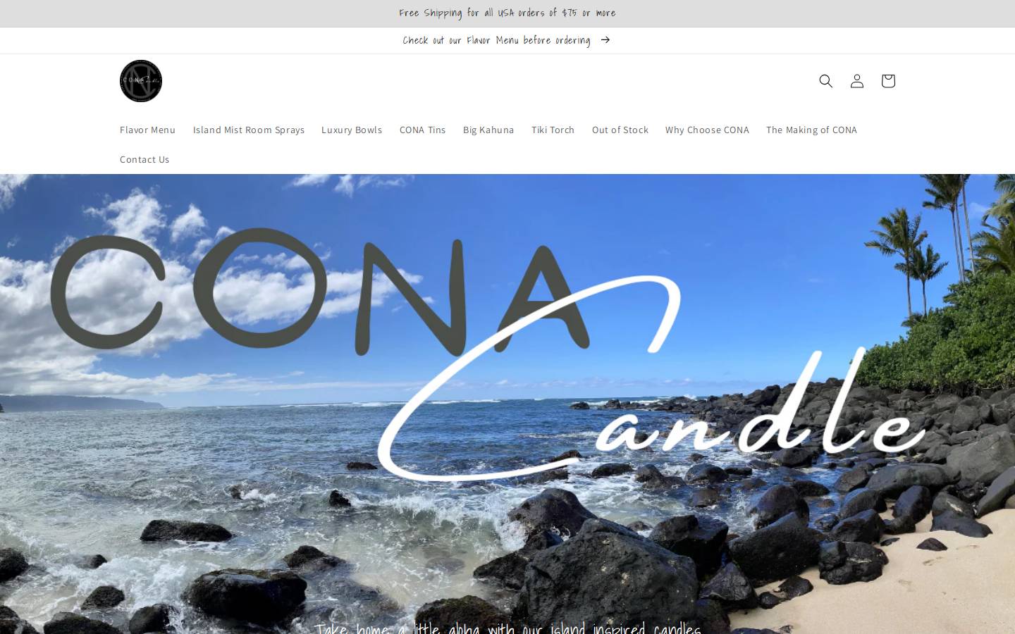 conacandle.com homepage screenshot