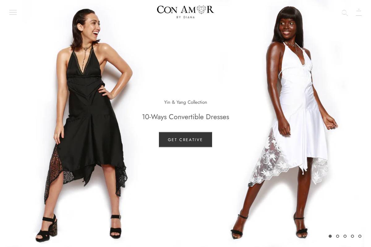 conamorbydiana.com homepage screenshot