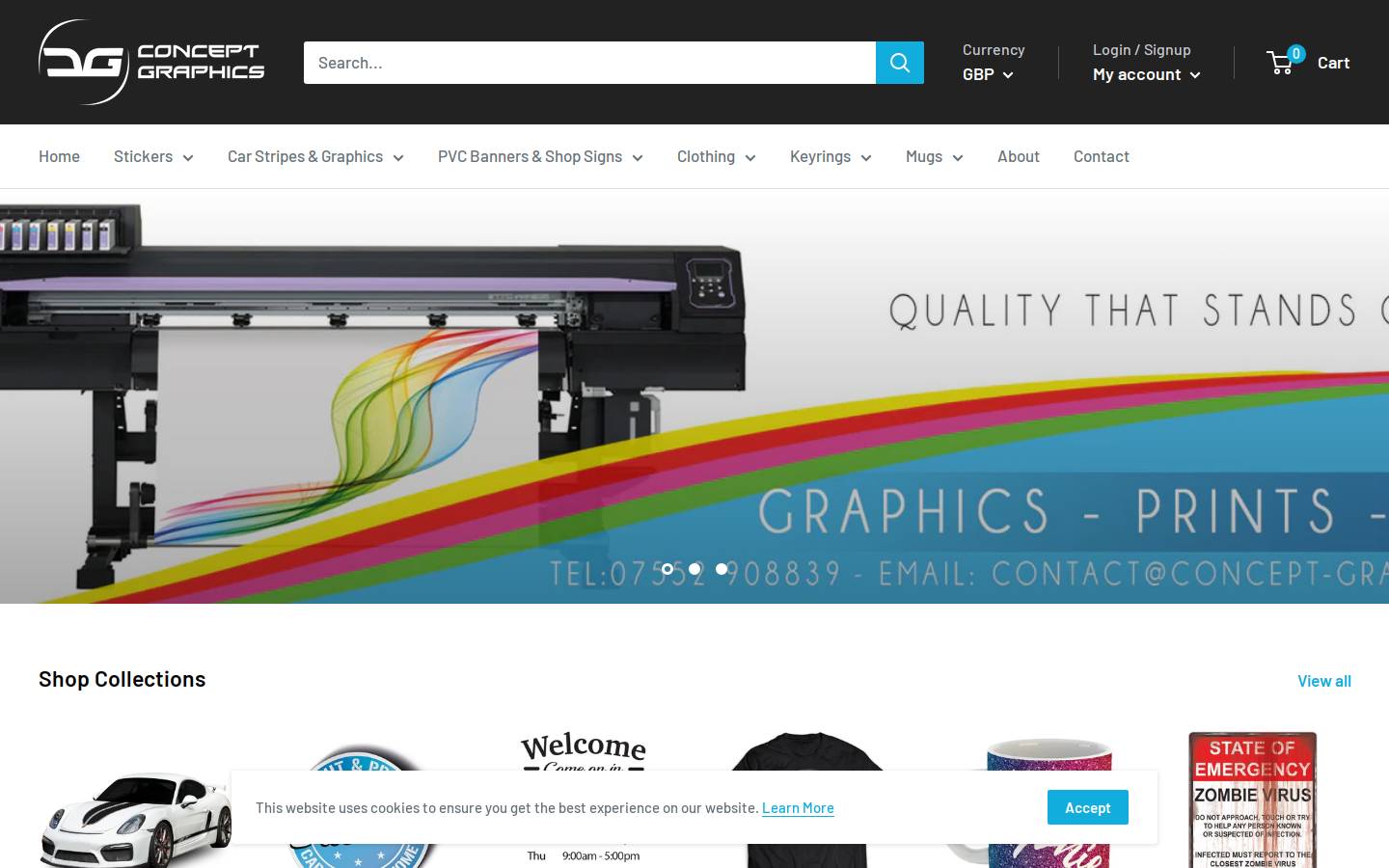 Concept Graphics homepage screenshot