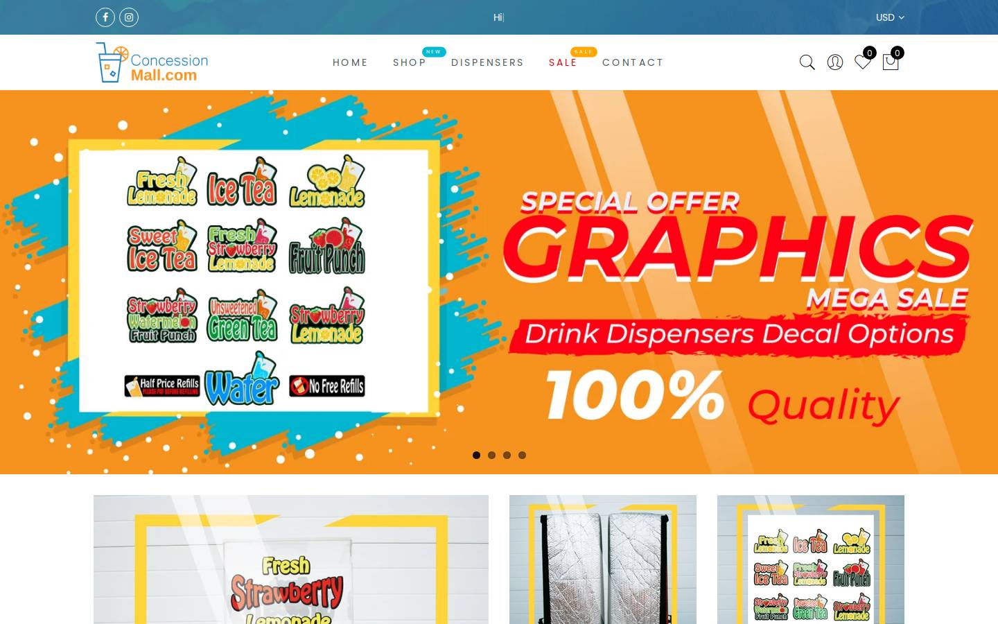 concessionmall.com homepage screenshot