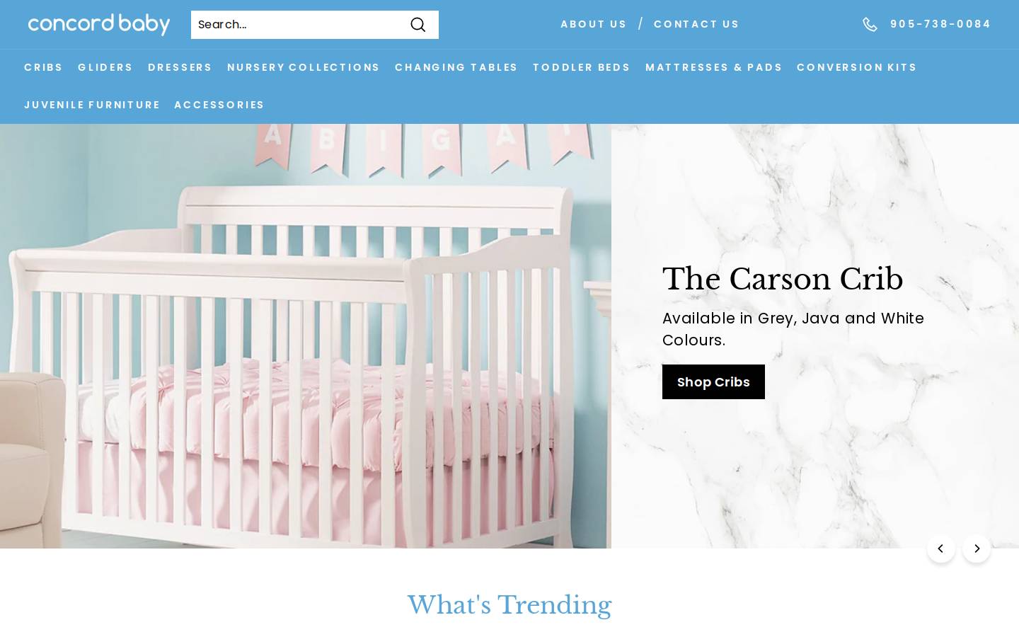 concordbaby.ca homepage screenshot