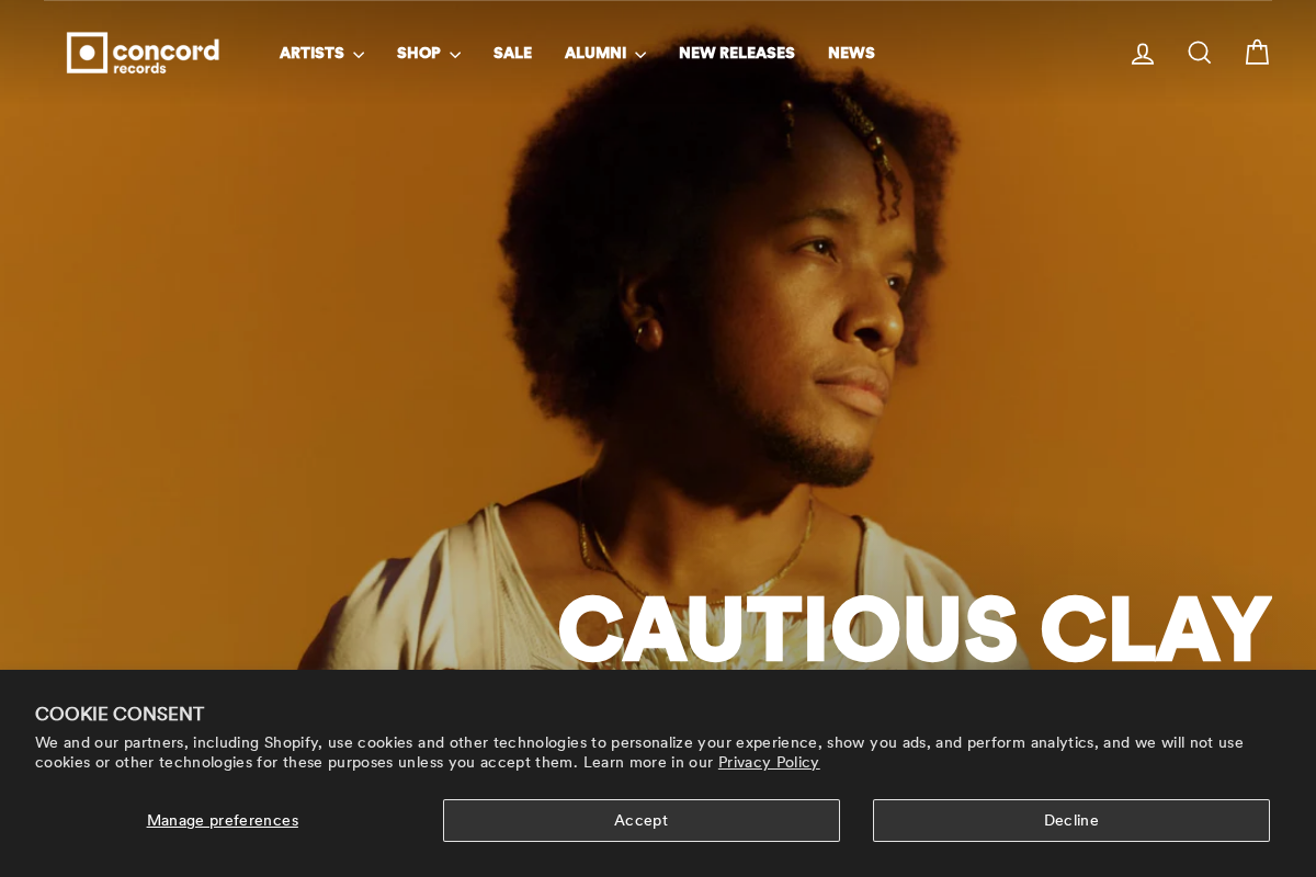 Concord Records homepage screenshot