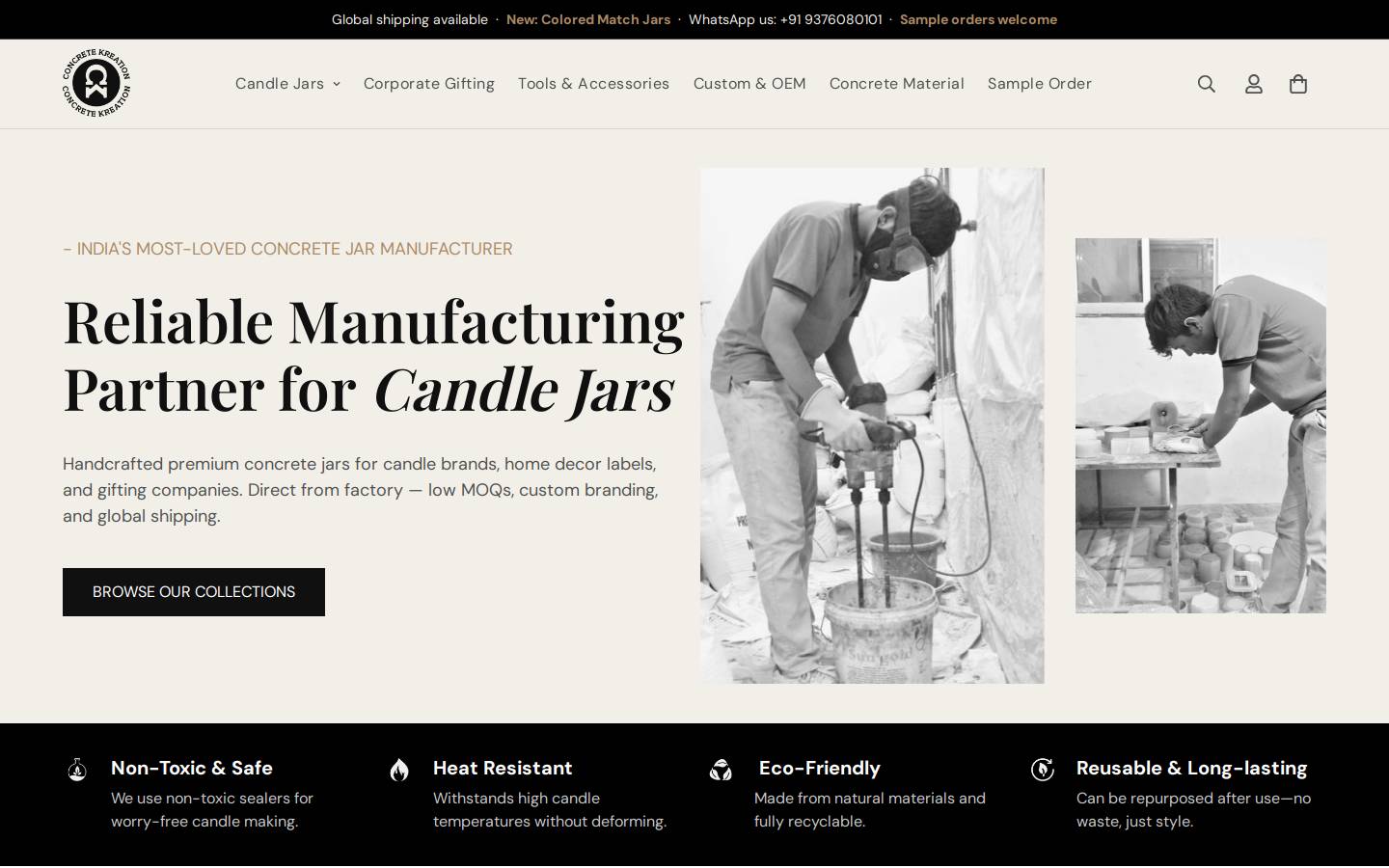 concretekreation.com homepage screenshot