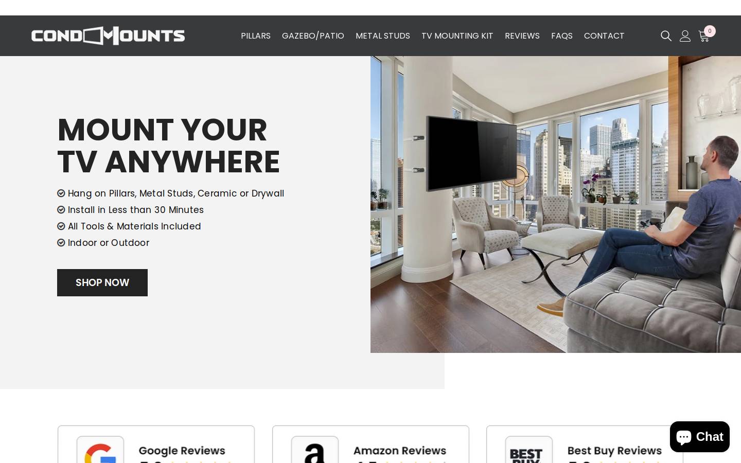 CondoMounts homepage screenshot