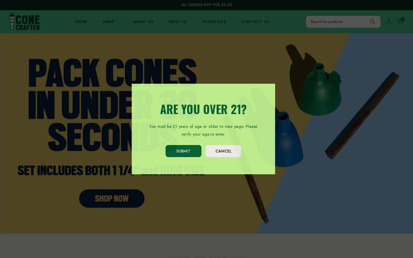 conecrafter.com homepage screenshot