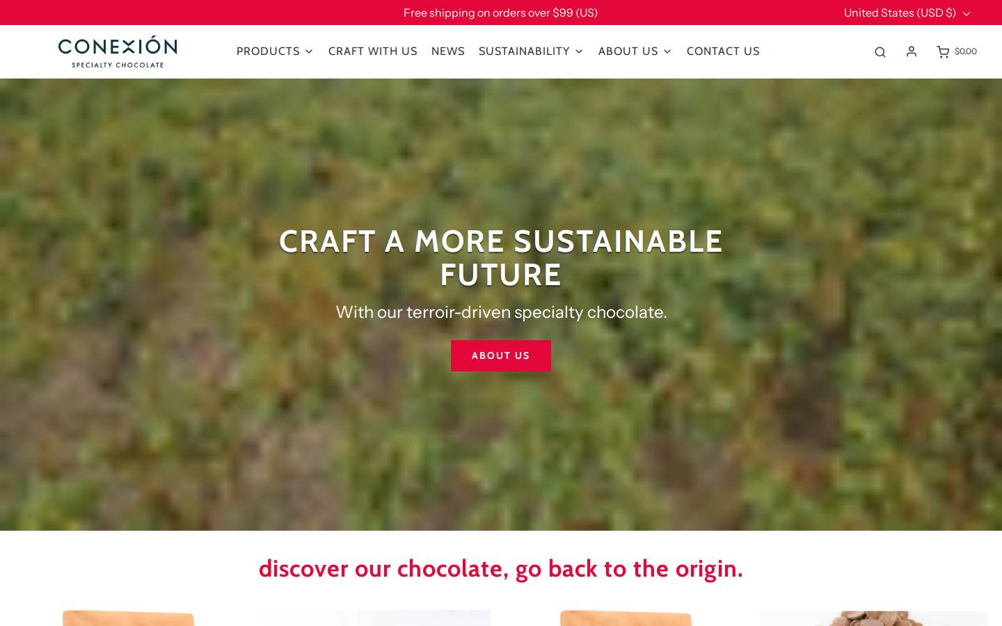 conexionchocolate.com homepage screenshot