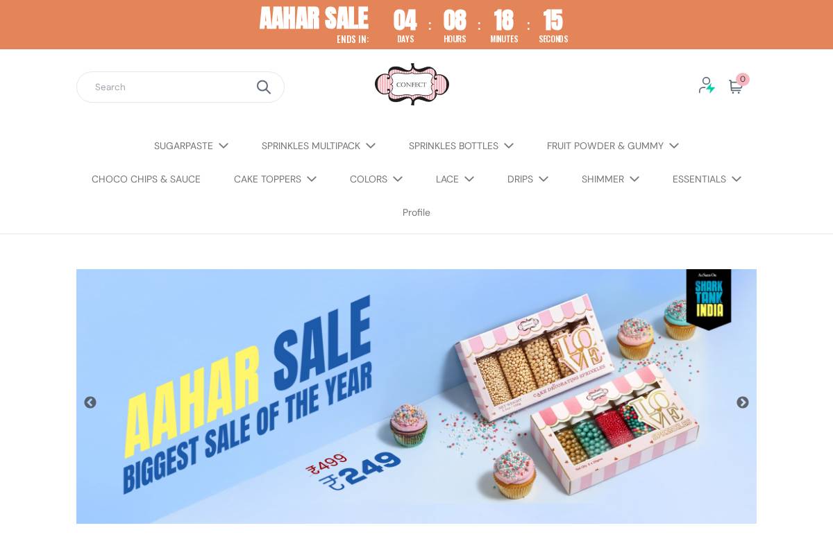 confect.in homepage screenshot