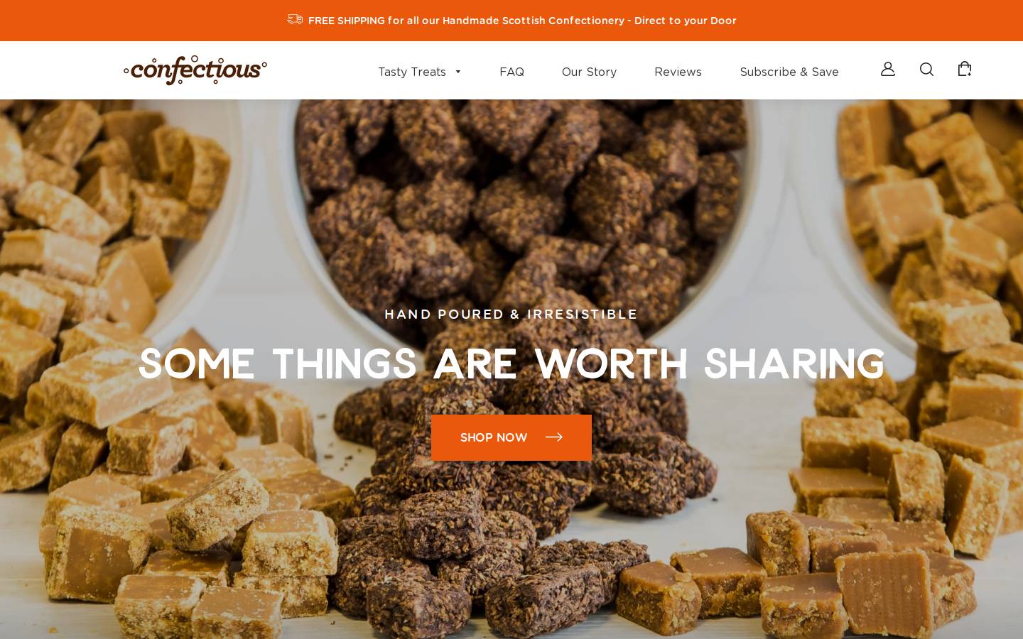 confectious.co.uk homepage screenshot
