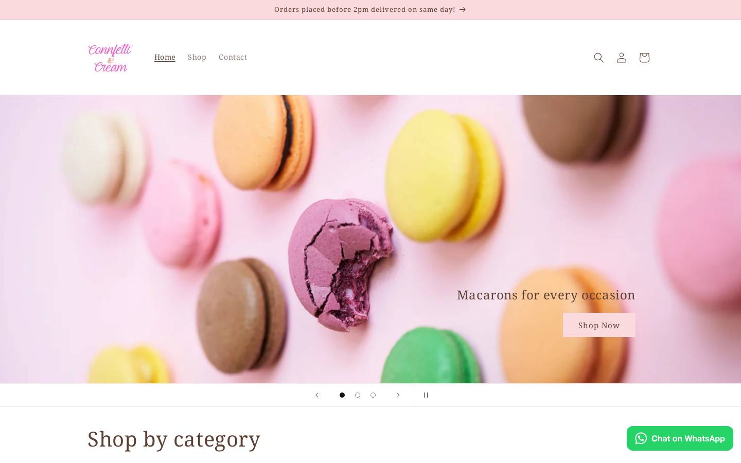 confettiandcream.com homepage screenshot