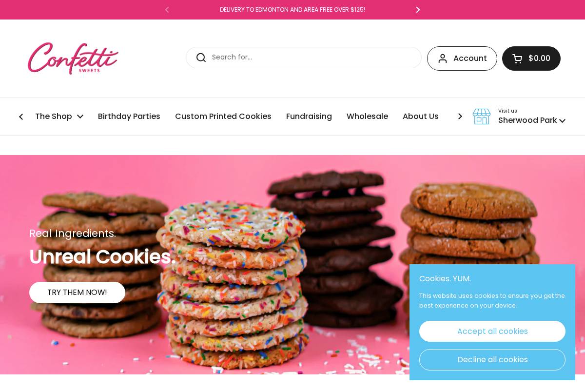 confettisweets.ca homepage screenshot