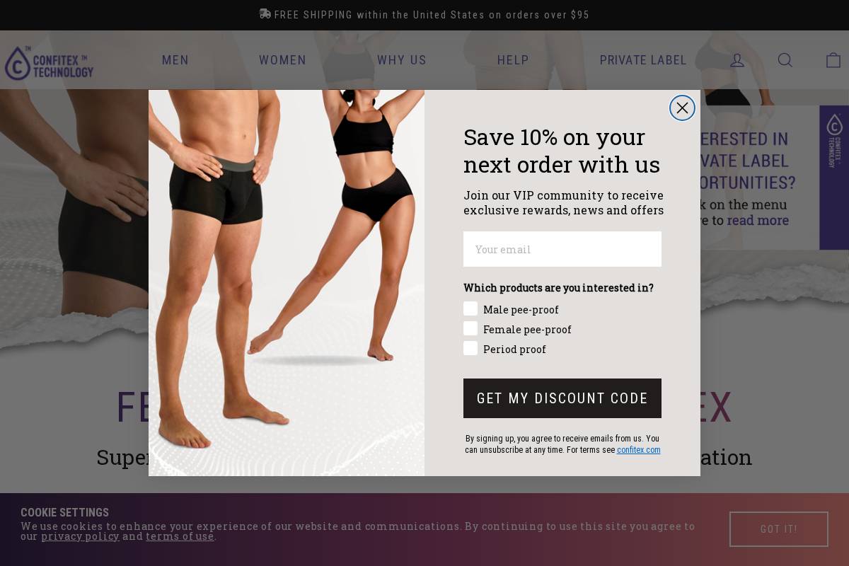 confitex.com homepage screenshot