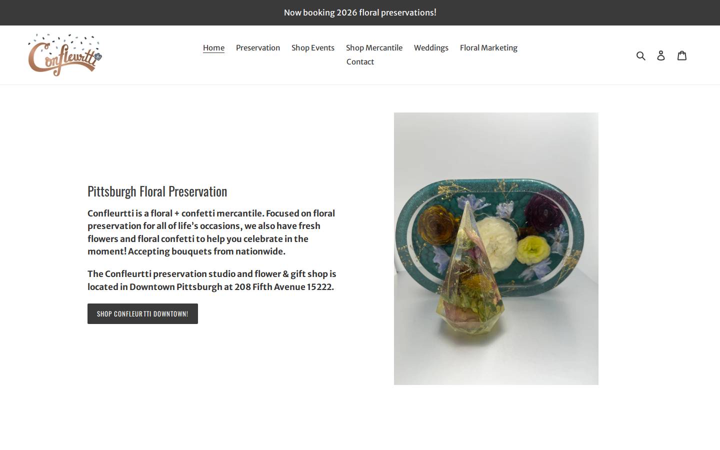 confleurtti.com homepage screenshot