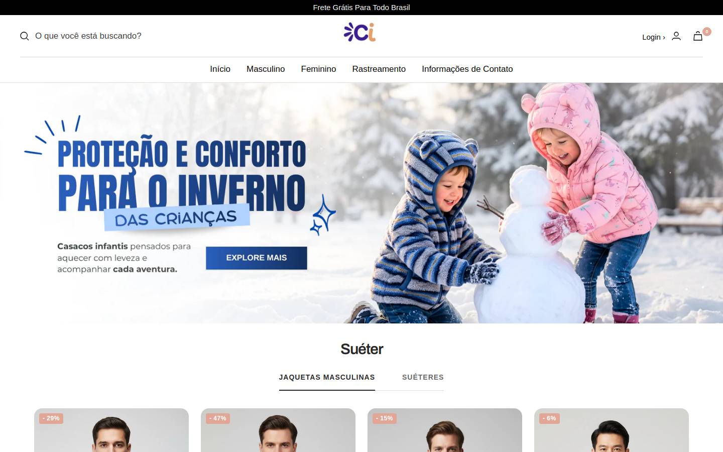 conjuntosinfantil.com homepage screenshot
