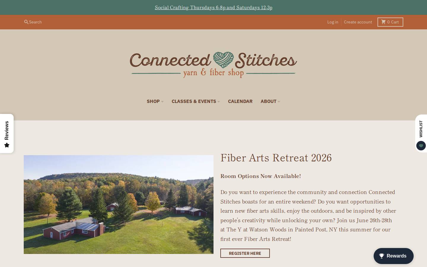connectedstitches.com homepage screenshot