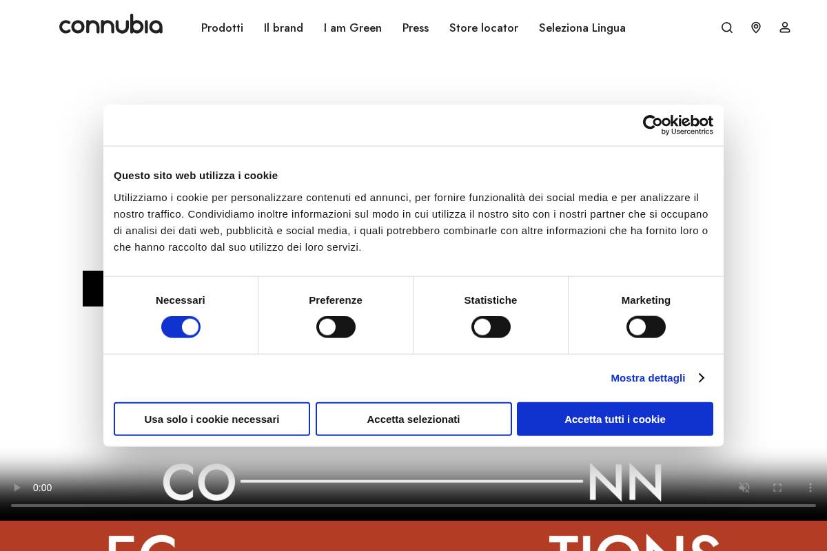 connubia.com homepage screenshot