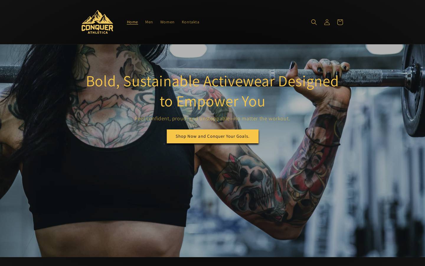 conquerathletica.com homepage screenshot