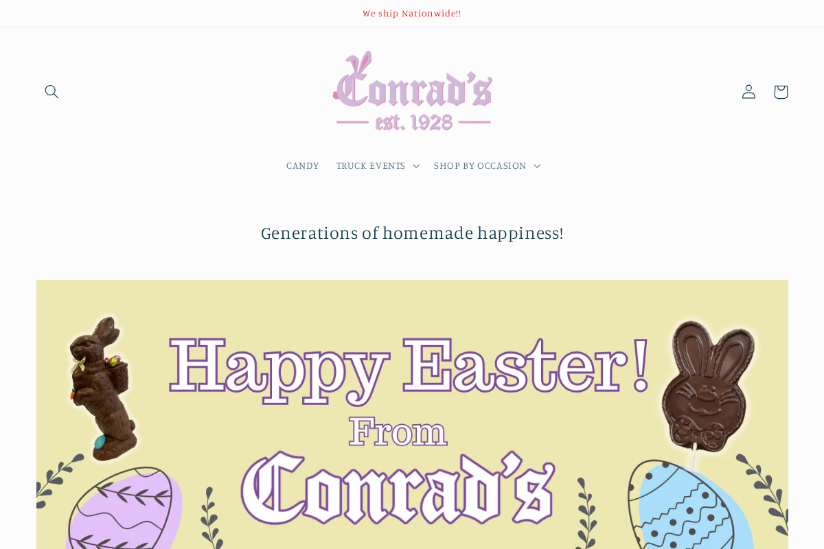 conrads1928.com homepage screenshot