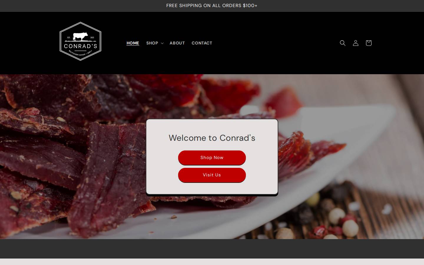conradsdeli.com homepage screenshot