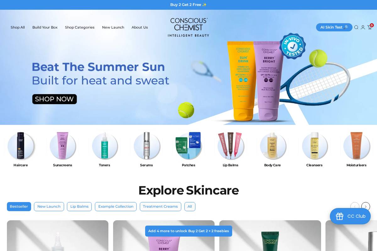 consciouschemist.com homepage screenshot