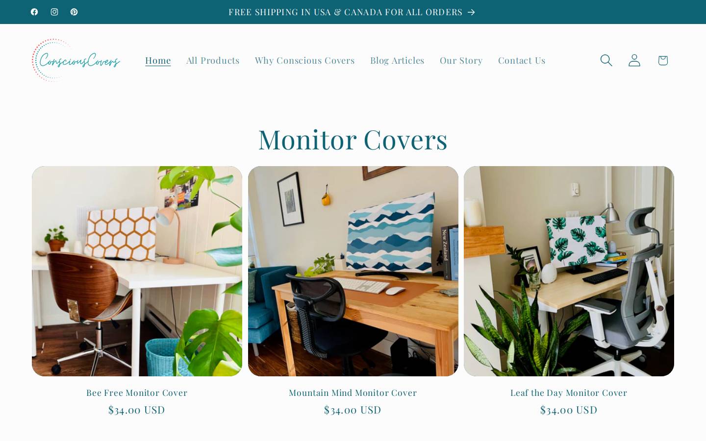 consciouscovers.ca homepage screenshot