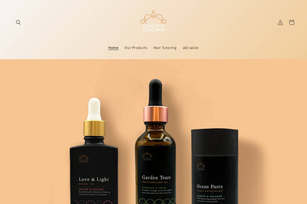 consciouscrown.co homepage screenshot