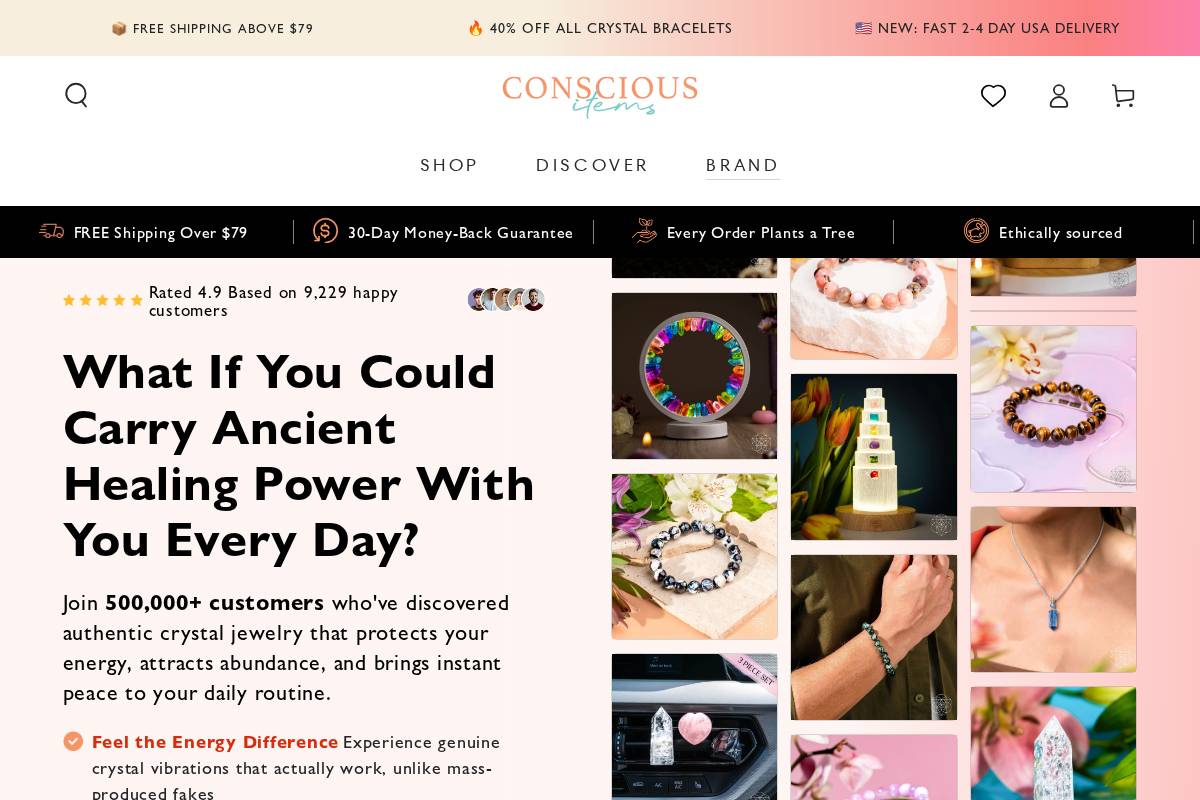 Conscious Items homepage screenshot