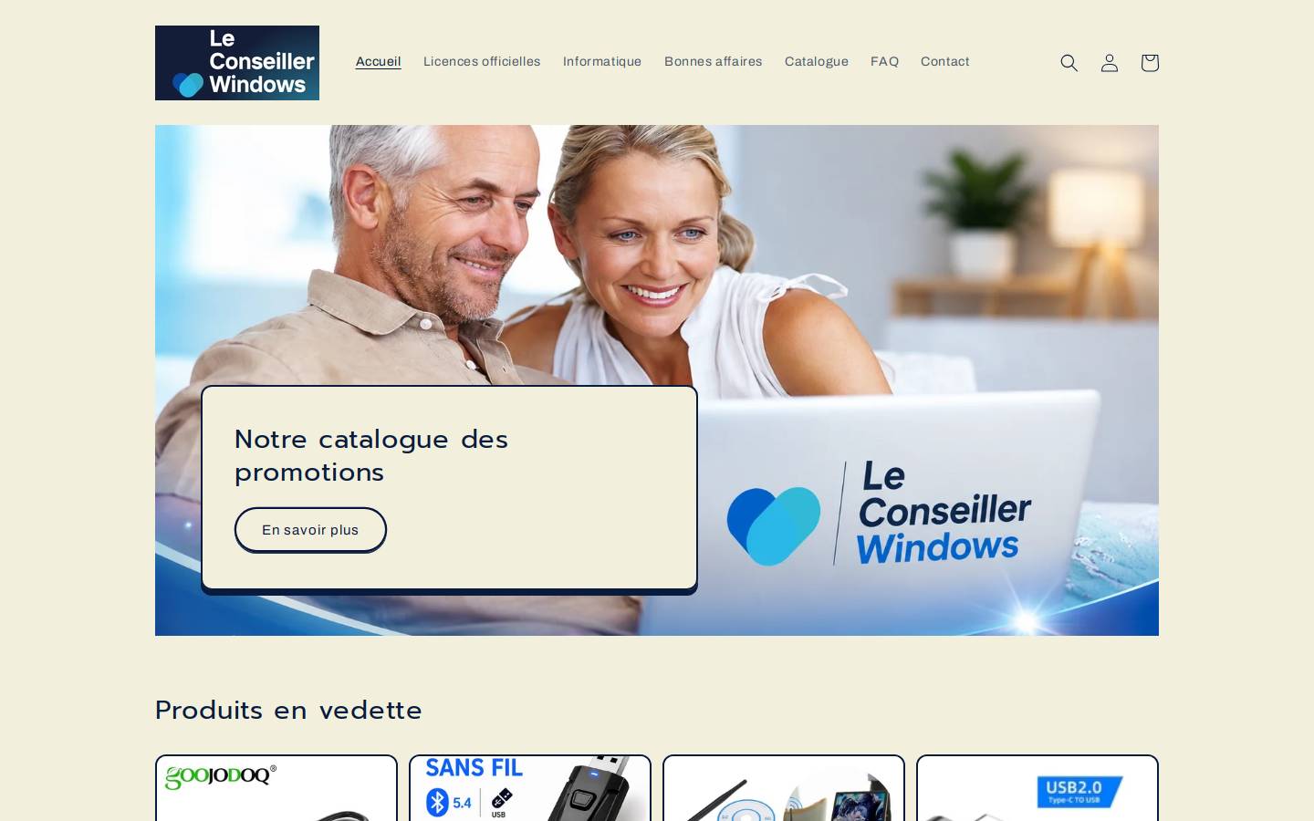 conseillerwindows.fr homepage screenshot
