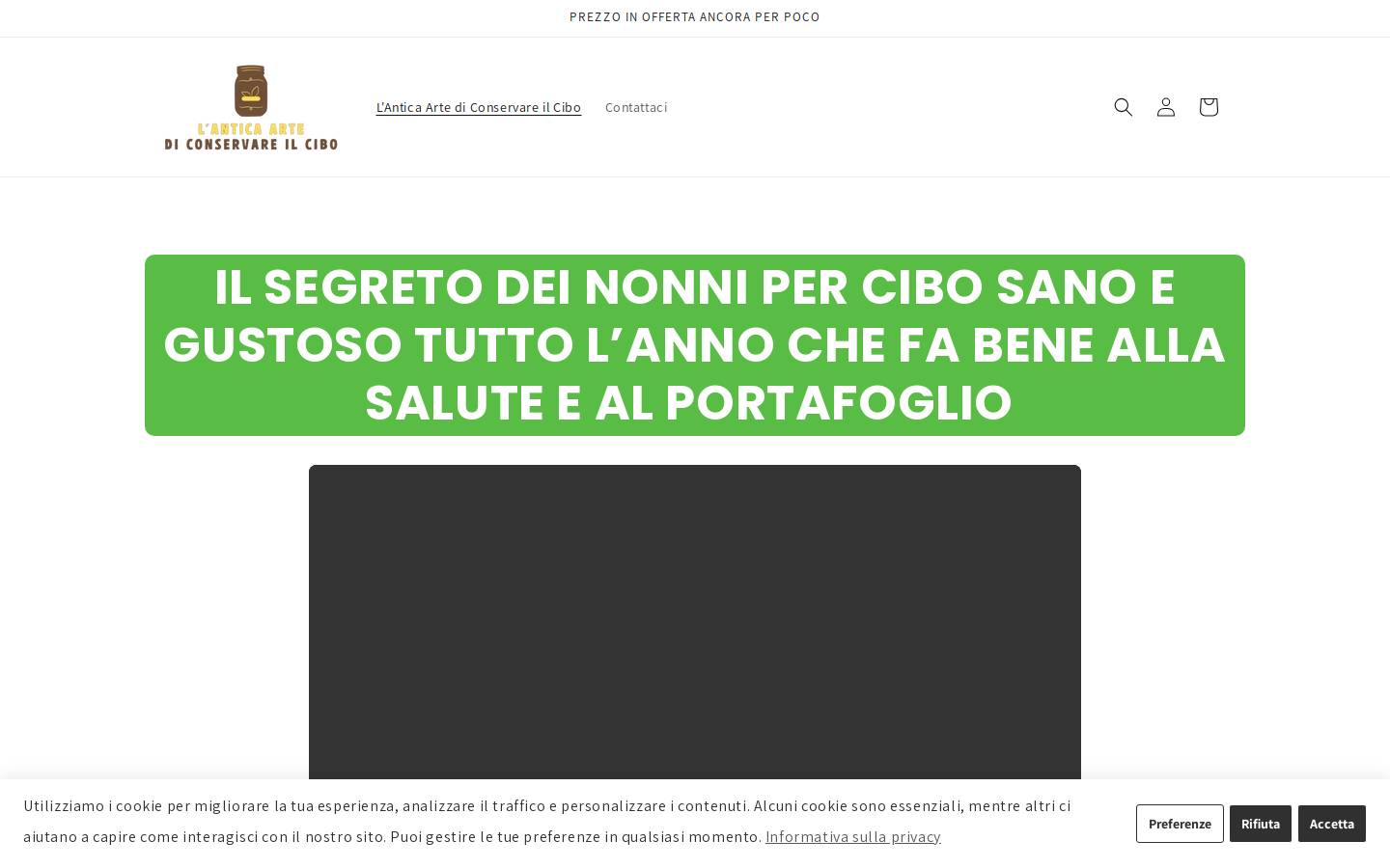 conservareilcibocomeunavolta.com homepage screenshot